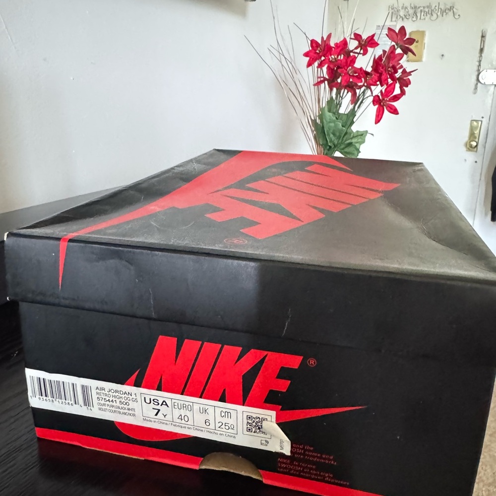 Nike Air Jordan Black and Red Shoe Box